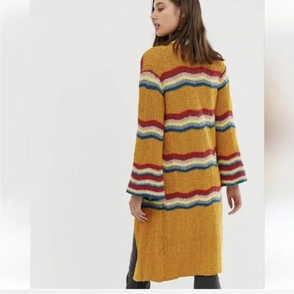 Free People Multicolor Striped Cardigan Small - Picture 6 of 8